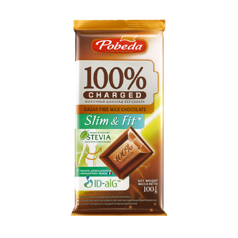 تابلت 100% شارژ اسلیم شکلات شیری پوبدا 100 گرم
