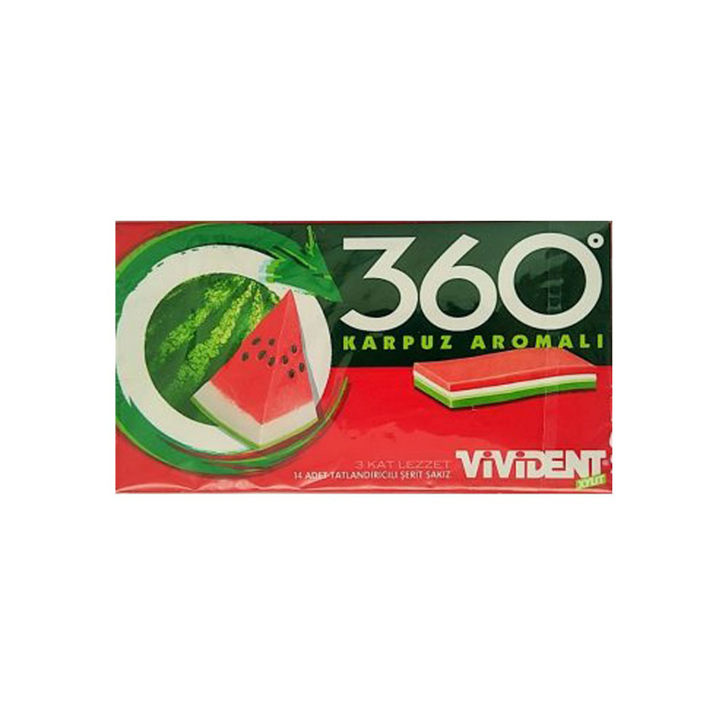 آدامس سه لایه هندوانه 360 ویویدنت 33 گرم